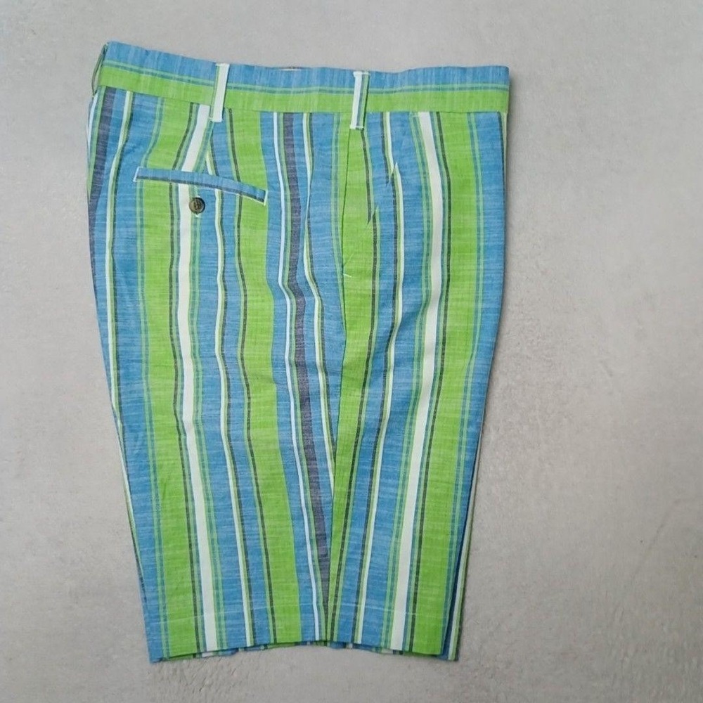 Loudmouth Shorts Mens 36 Blue 12" Golf Performance Cotton Stretch Pockets Work